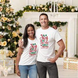 De vreugde van Kerstmis is familie T-shirt