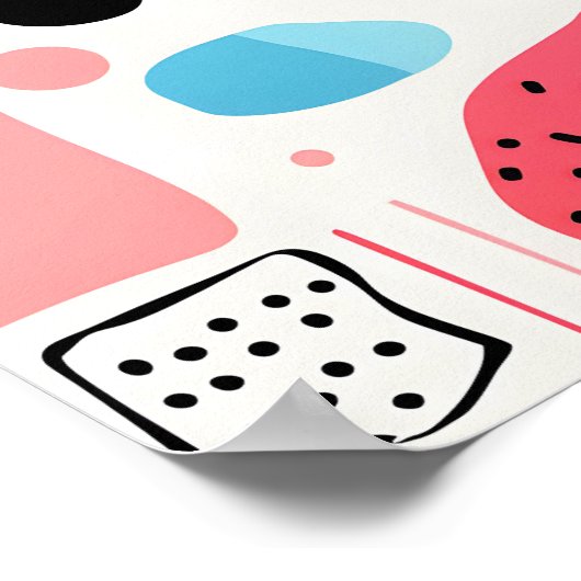 De vreugde van kleur - Abstracte kunst Poster (Hoek)