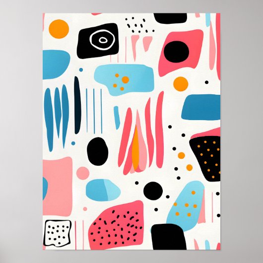 De vreugde van kleur - Abstracte kunst Poster (Voorkant)