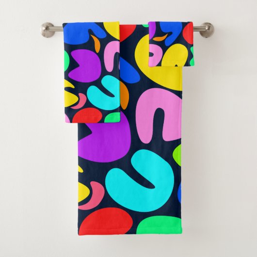 De vreugde van kleuren (donker) bad handdoek (Insitu)