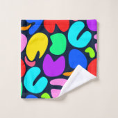 De vreugde van kleuren (donker) bad handdoek (Wasdoekje)