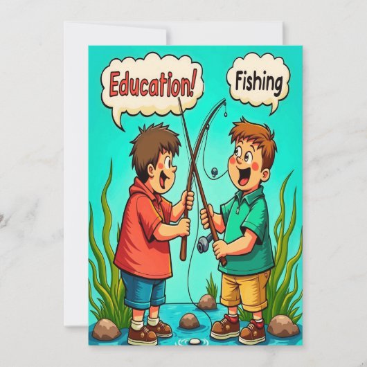 De vreugde van onderwijs en vriendschap kaart (Voorkant)