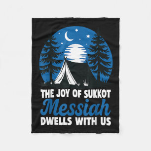 De vreugde van Sukkot Messias woont bij ons Joods Fleece Deken