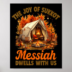 De vreugde van Sukkot Messias woont bij ons Joodse Poster