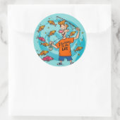 De vreugde van vliegvissen vieren ronde sticker (Tas)