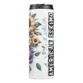 De vreugdevolle bloei van de Amerikaanse Eskimo Do Thermosbeker (Achterkant)