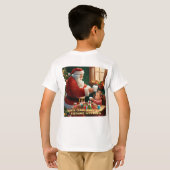 "De vreugdevolle uitwisseling: Sinterklaas en kind T-shirt (Achterkant volledig)