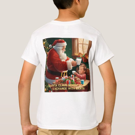 "De vreugdevolle uitwisseling: Sinterklaas en kind T-shirt (Achterkant)