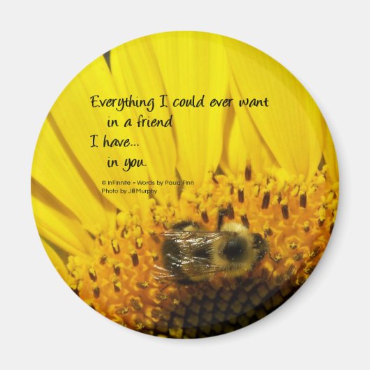 De vriend die ik in je heb... Ronde magneet (Voorkant)