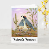 De Vriend van de Kwartels van Gambel voor altijd Kaart (Gele Bloem)