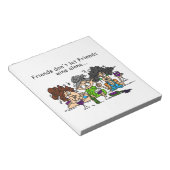 De vrienden laten alleen de geen Wijn van Vrienden Notitieblok (Schuin)