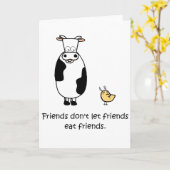 De vrienden laten geen Vrienden Vrienden eten Kaart (Gele Bloem)