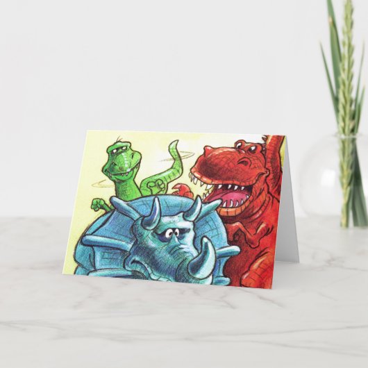 De Vrienden van de dinosaurus Kaart (Voorkant)