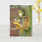 De vrienden van de eekhoorn kaart (Gele Bloem)