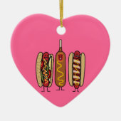 De Vrienden van de hotdog Keramisch Ornament (Voorkant)