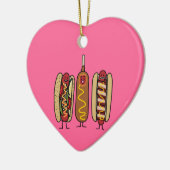 De Vrienden van de hotdog Keramisch Ornament (Links)