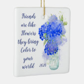 De vrienden zijn als Bloemen die het Citaat van de Keramisch Ornament (Rechts)