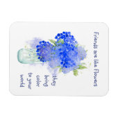 De vrienden zijn als Bloemen die het Citaat van de Magneet (Horizontaal)