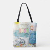 De vrienden zijn Angels Citaat Illustratie Tote Bag (Achterkant)