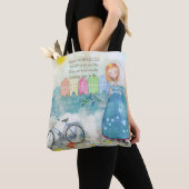 De vrienden zijn Angels Citaat Illustratie Tote Bag (Dichtbij)