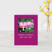 De vrienden zijn bloemen die nooit langzaam kaart (Gele Bloem)