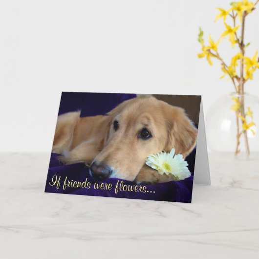 De vrienden zijn Bloemen - u! Kaart (Gele Bloem)