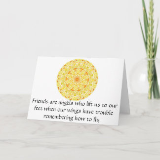 De vrienden zijn engelen die ons aan onze voeten kaart