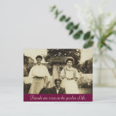 De vrienden zijn rozen in de tuin van het leven briefkaart (Staand voorkant)