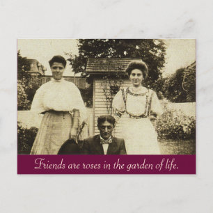 De vrienden zijn rozen in de tuin van het leven briefkaart