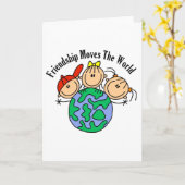 De vriendschap beweegt de de T-shirts en Giften Kaart (Gele Bloem)