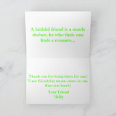 De vriendschap is als een het Beschutten Wenskaart Kaart (Binnen)