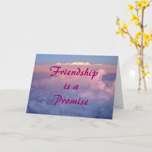 De vriendschap is een Belofte Kaart (Gele Bloem)