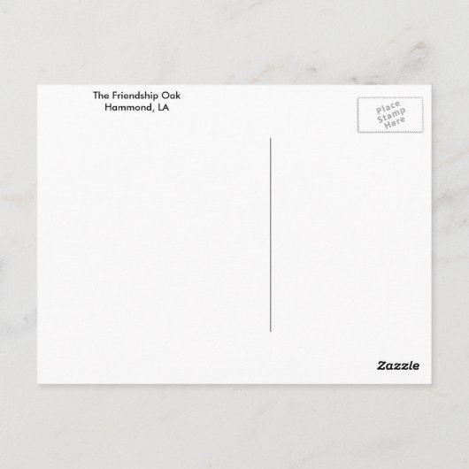 De vriendschap Oak 1 Briefkaart (Achterkant)