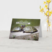 De Vriendschap van Heartwarming, Twee Schildpadden Kaart (Gele Bloem)