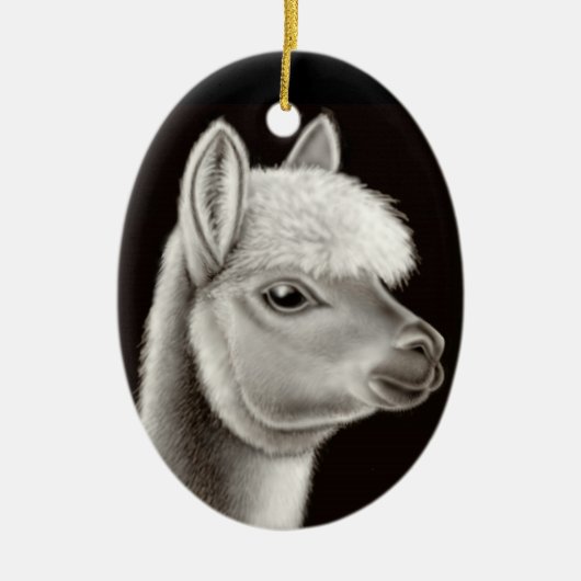 De vriendschappelijke alpaca Ornament (Voorkant)