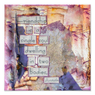 De vriendschappelijke vriendschap van het citaat v foto afdruk