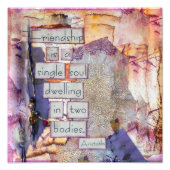 De vriendschappelijke vriendschap van het citaat v foto afdruk (Voorkant)