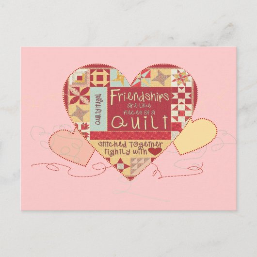 De vriendschappen zijn als dekbeddenbriefkaarten briefkaart (Voorkant)