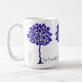 De vriendschapsstructuur - Blauwe en witte Mok (Links)