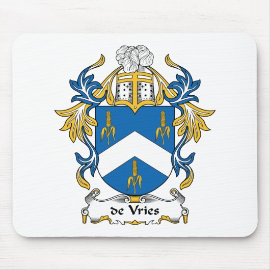 de Vries Family Crest Muismat (Voorkant)