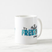 De vrieskoude sneeuwvlokken WinterFeestdagen Koffiemok (Voorkant rechts)