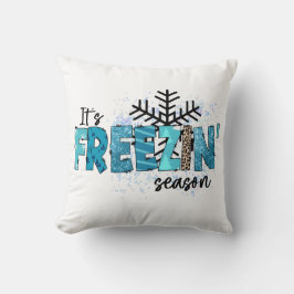 De vrieskoude sneeuwvlokken WinterFeestdagen Kussen