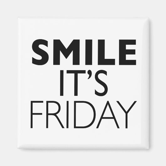 De vrijdag glimlachen magneet (Voorkant)