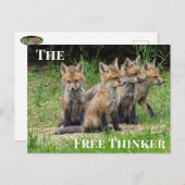 De vrije denker Fox Briefkaart (Voorkant / Achterkant)