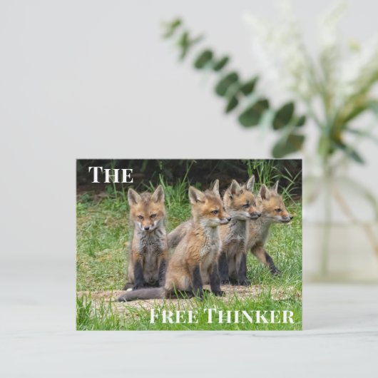 De vrije denker Fox Briefkaart (Staand voorkant)