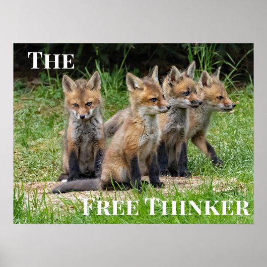 De vrije denker Fox Poster (Voorkant)