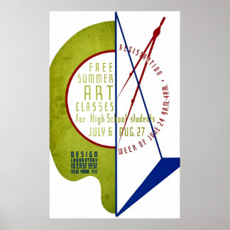 De vrije Kunstklassen van de Zomer - het Poster va
