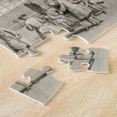 De vrije Masons, met borden voor de verschillende  Legpuzzel (Zijkant)