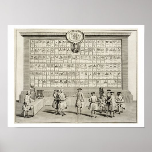 De vrije Masons, met borden voor de verschillende  Poster (Voorkant)