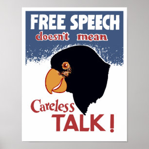 De vrije Toespraak betekent niet onzorgvuldige Bes Poster